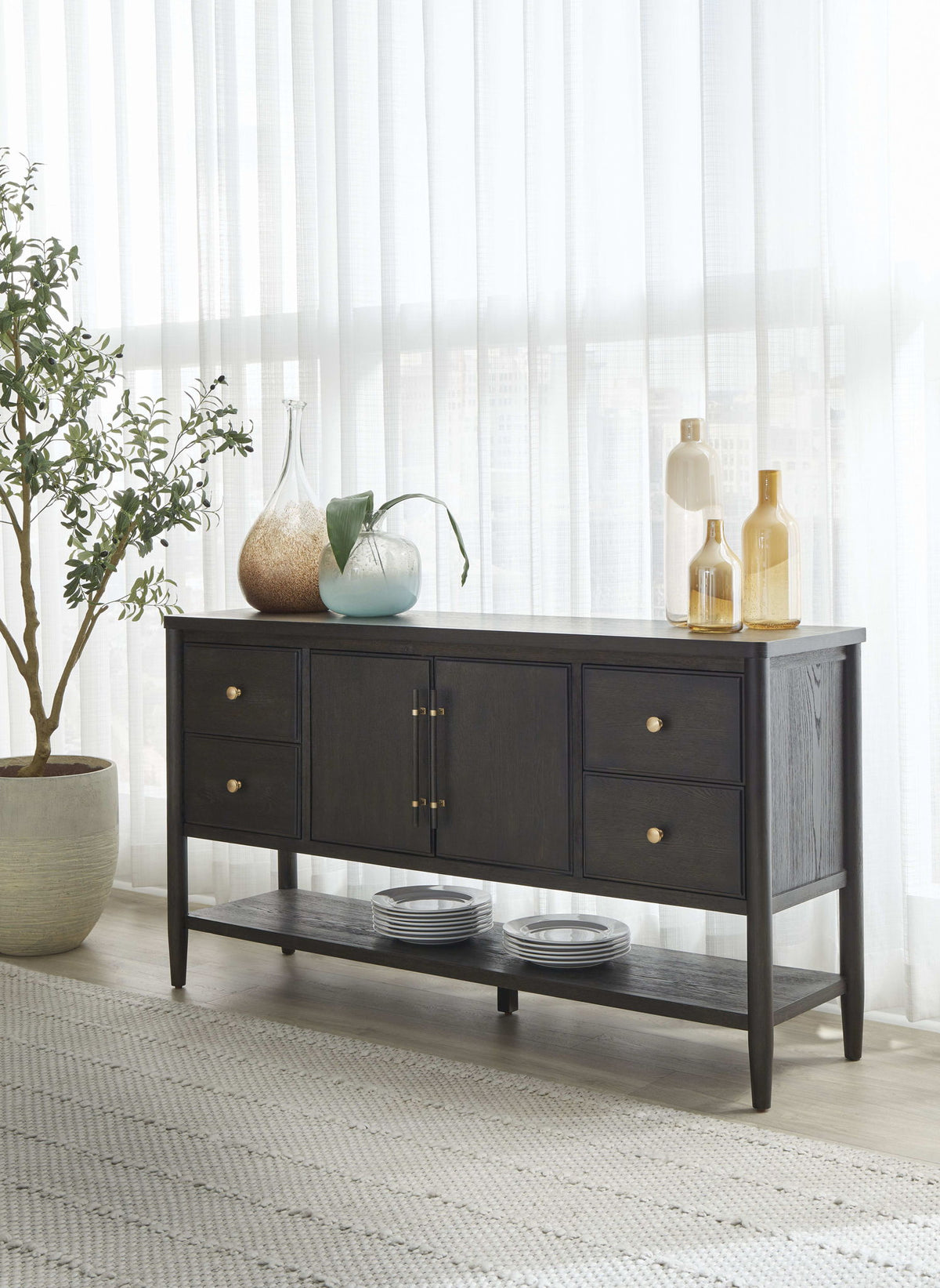 Rockport - Four Drawer Two Door Sideboard - Yin
