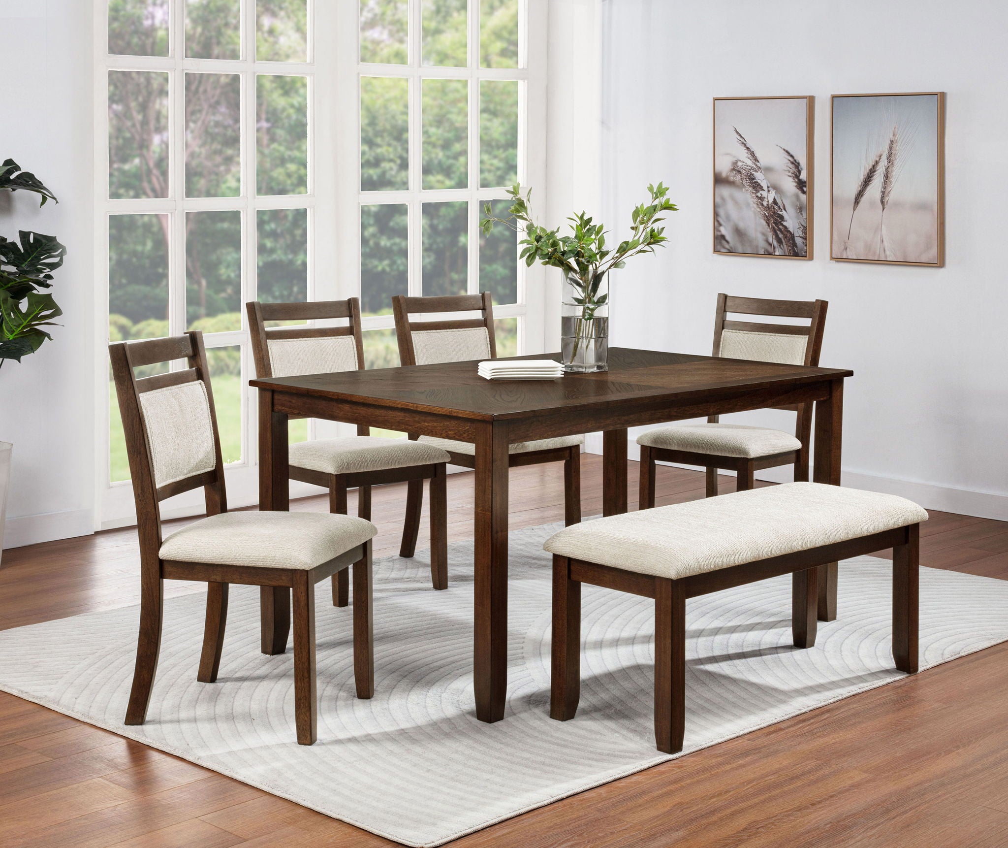 Avasa - Bench - Dark Brown / Beige - Urban Living Furniture (Los Angeles, CA)