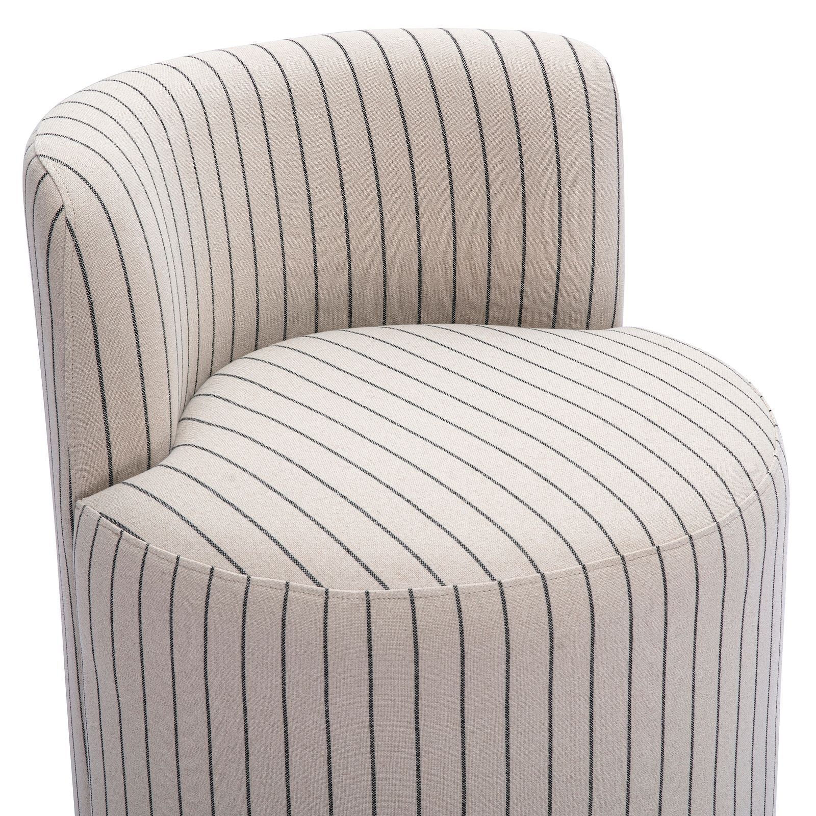 Hakuna - Striped Linen Desk Chair - Black / White - Urban Living Furniture (Los Angeles, CA)