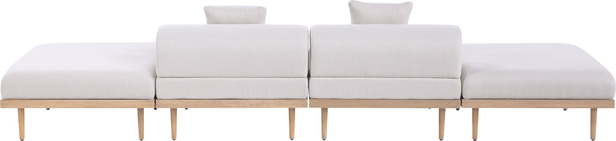 Laguna - 4 Piece 142" Outdoor Patio Armless Modular Sofa With 2 Backless Seats - Urban Living Furniture (Los Angeles, CA)