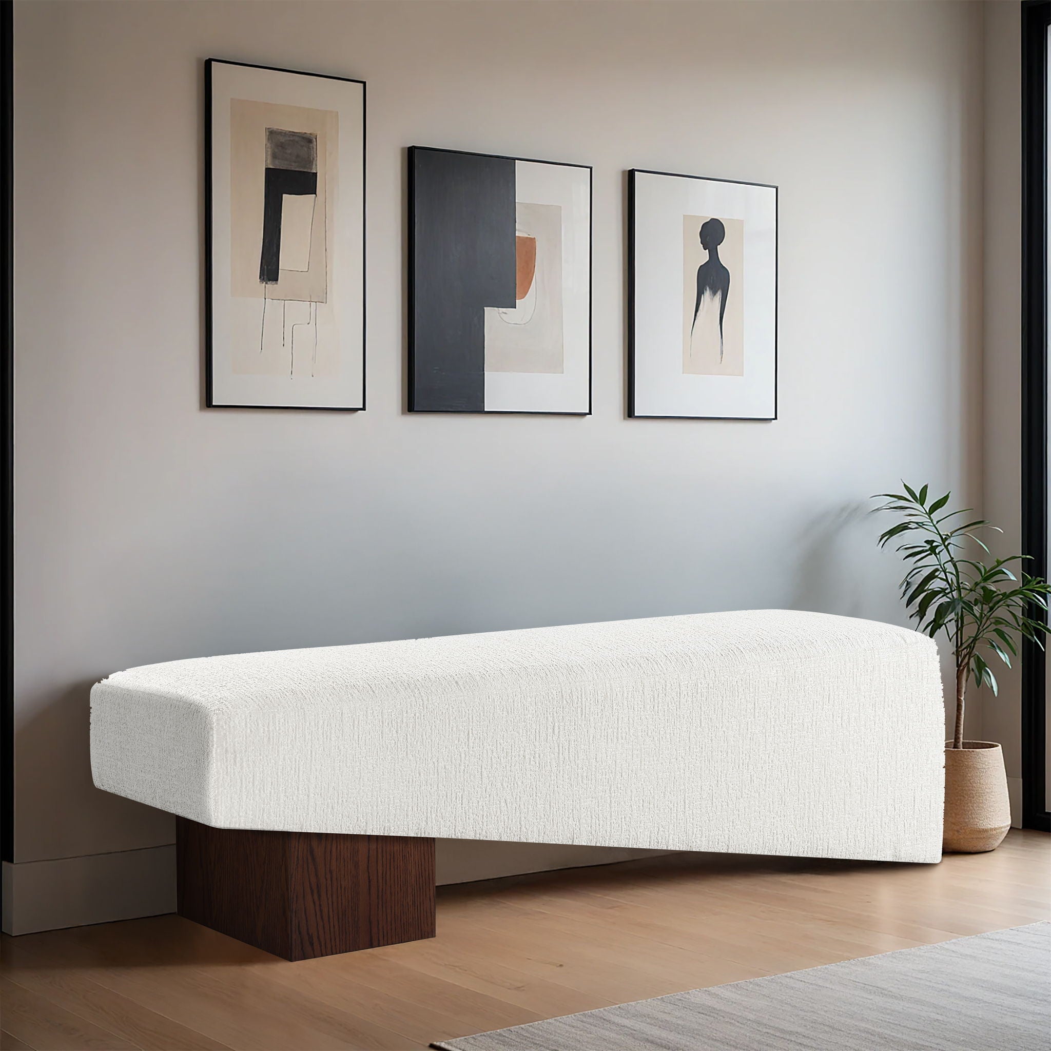 Alora - Bench - Dark Brown Base - Urban Living Furniture (Los Angeles, CA)