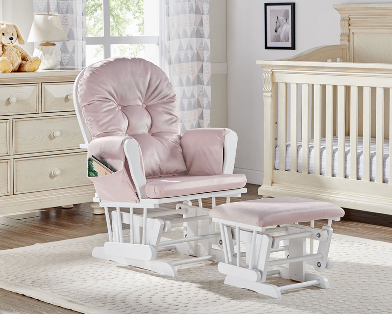 Mason - Glider And Ottoman White Wood - Urban Living Furniture (Los Angeles, CA)