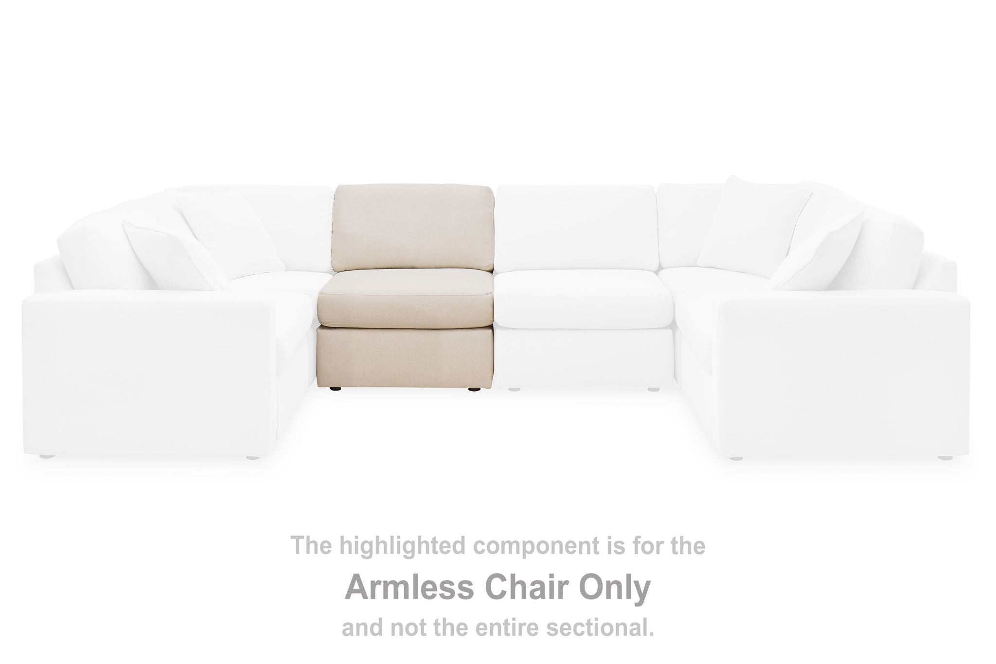 Modmax - Oyster - Armless Chair - Urban Living Furniture (Los Angeles, CA)