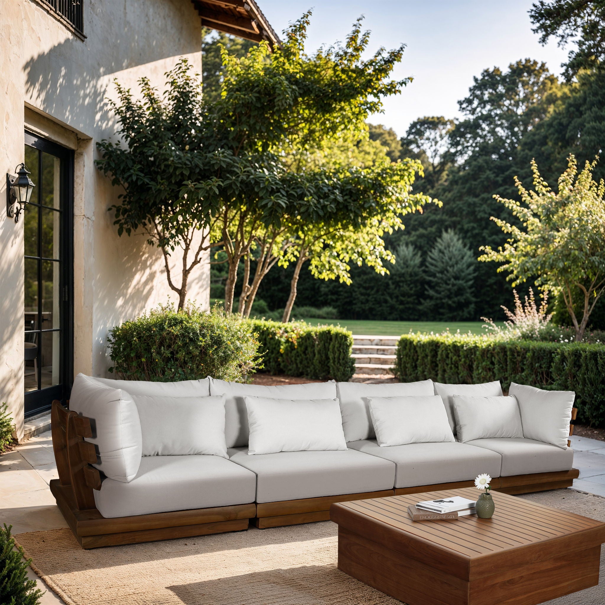 Mirella - 4 Piece Water Resistant Fabric Outdoor Patio Modular Sectional - Urban Living Furniture (Los Angeles, CA)