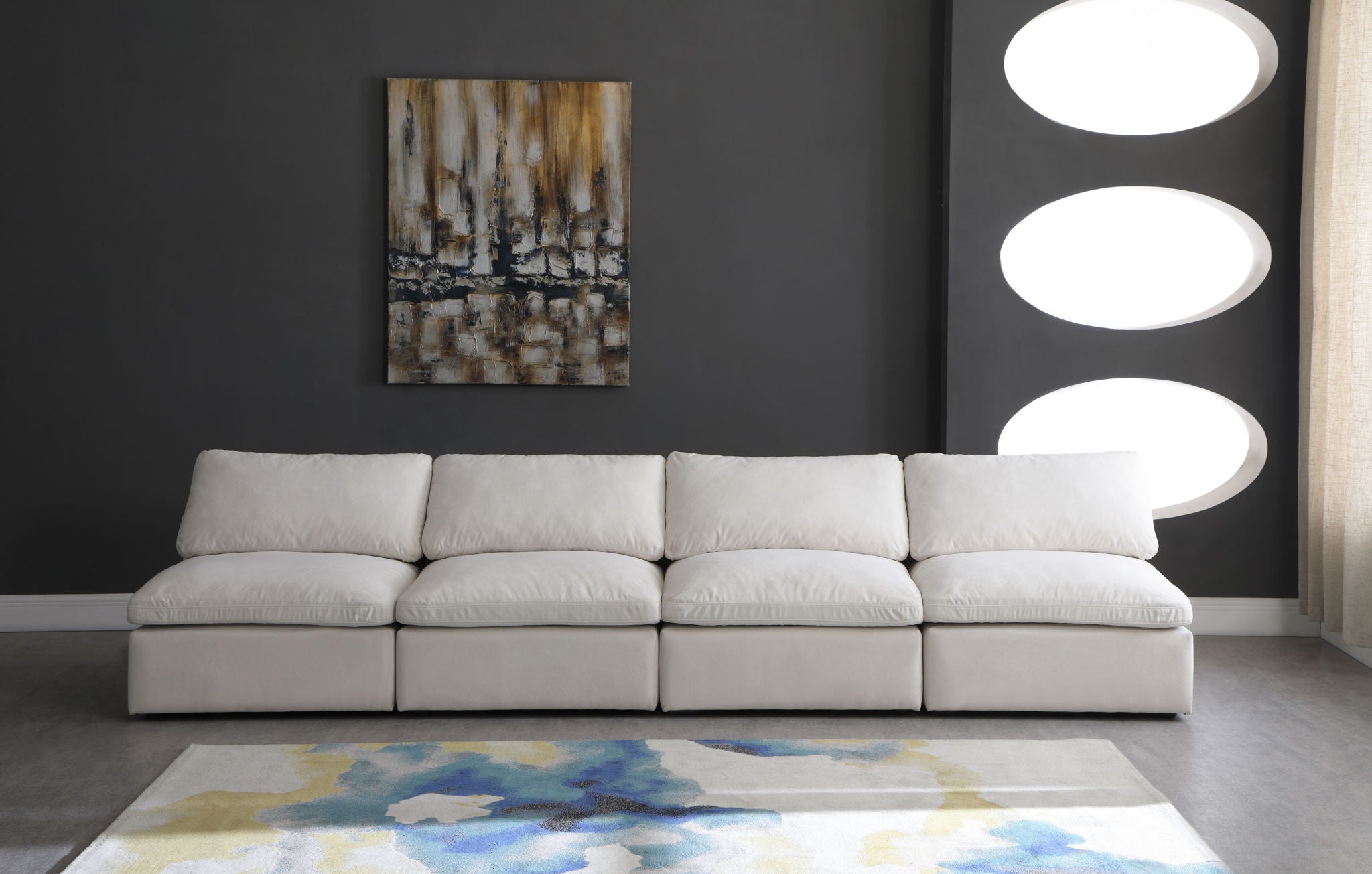 Plush - Modular Armless 4 Seat Sofa - Urban Living Furniture (Los Angeles, CA)