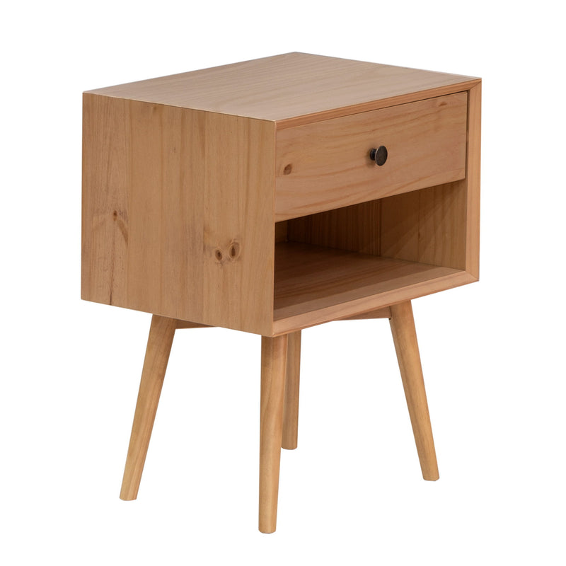 Mid Century Modern Single Drawer Nightstand
