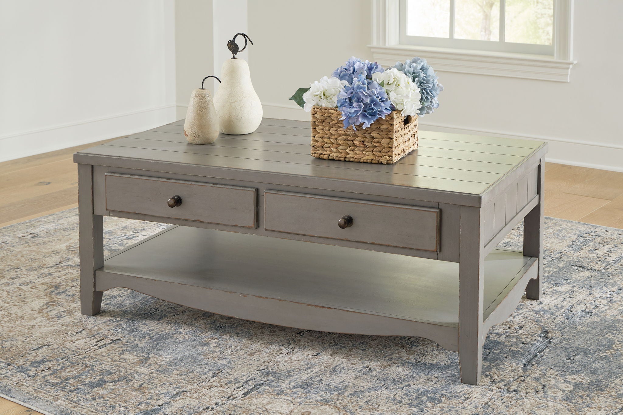 Charina - Antique Gray - Rectangular Cocktail Table - Urban Living Furniture (Los Angeles, CA)