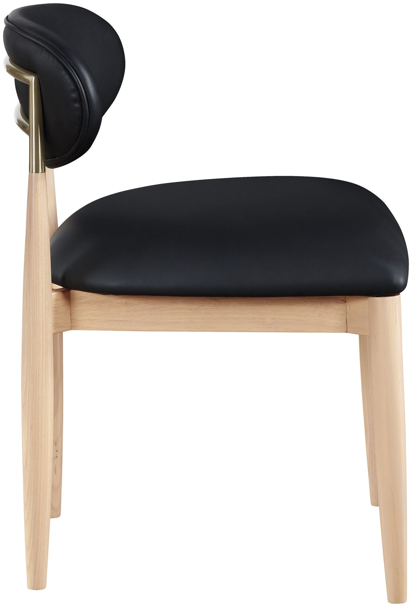 Riccio - Faux Leather Dining Side Chair (Set of 2) - Natural Frame - Urban Living Furniture (Los Angeles, CA)