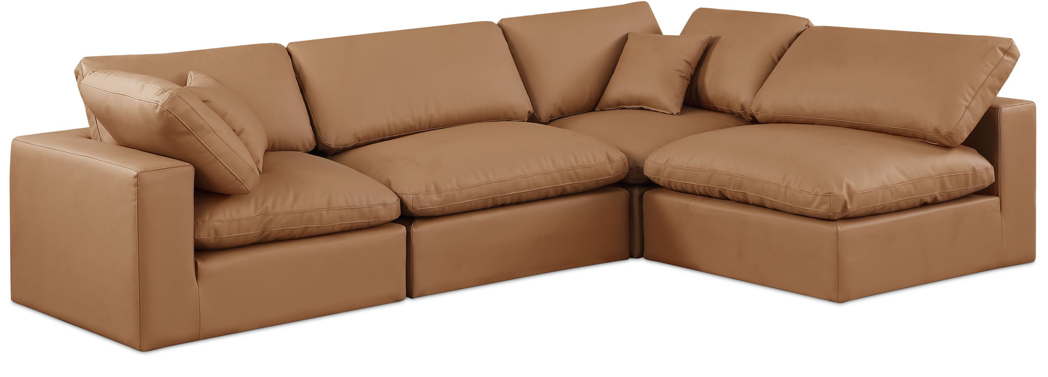 Comfy - 4 Piece Faux Leather Modular Armless Sectional - Urban Living Furniture (Los Angeles, CA)