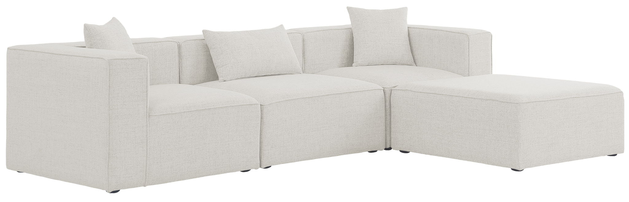 Cube - Linen 4 Piece Modular Sectional With Chaise - Urban Living Furniture (Los Angeles, CA)