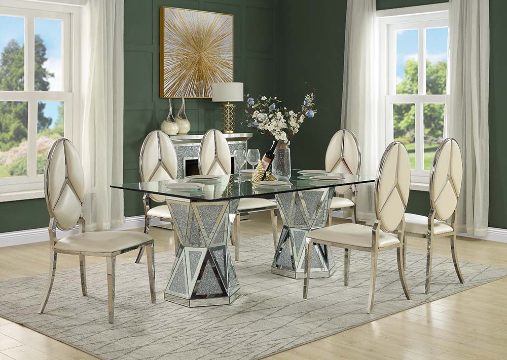 Noralie - Dining Table - Mirrored - Glass - Urban Living Furniture (Los Angeles, CA)