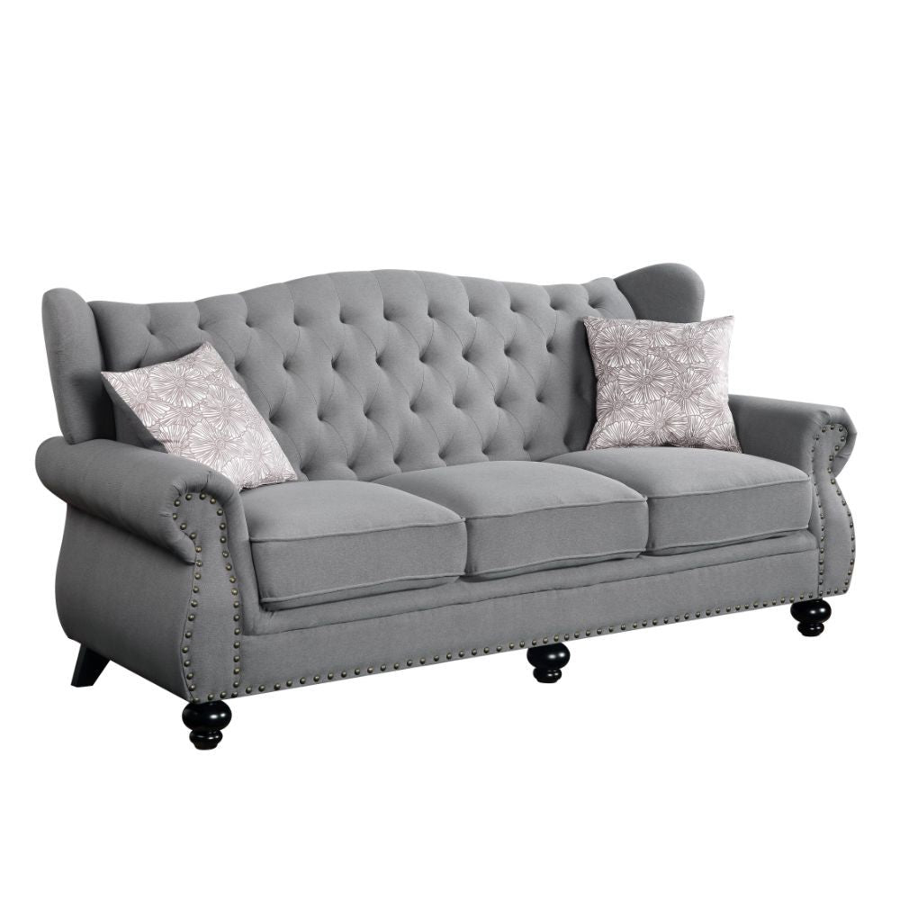 Hannes - Sofa With 2 Pillows - Gray Fabric - Urban Living Furniture (Los Angeles, CA)