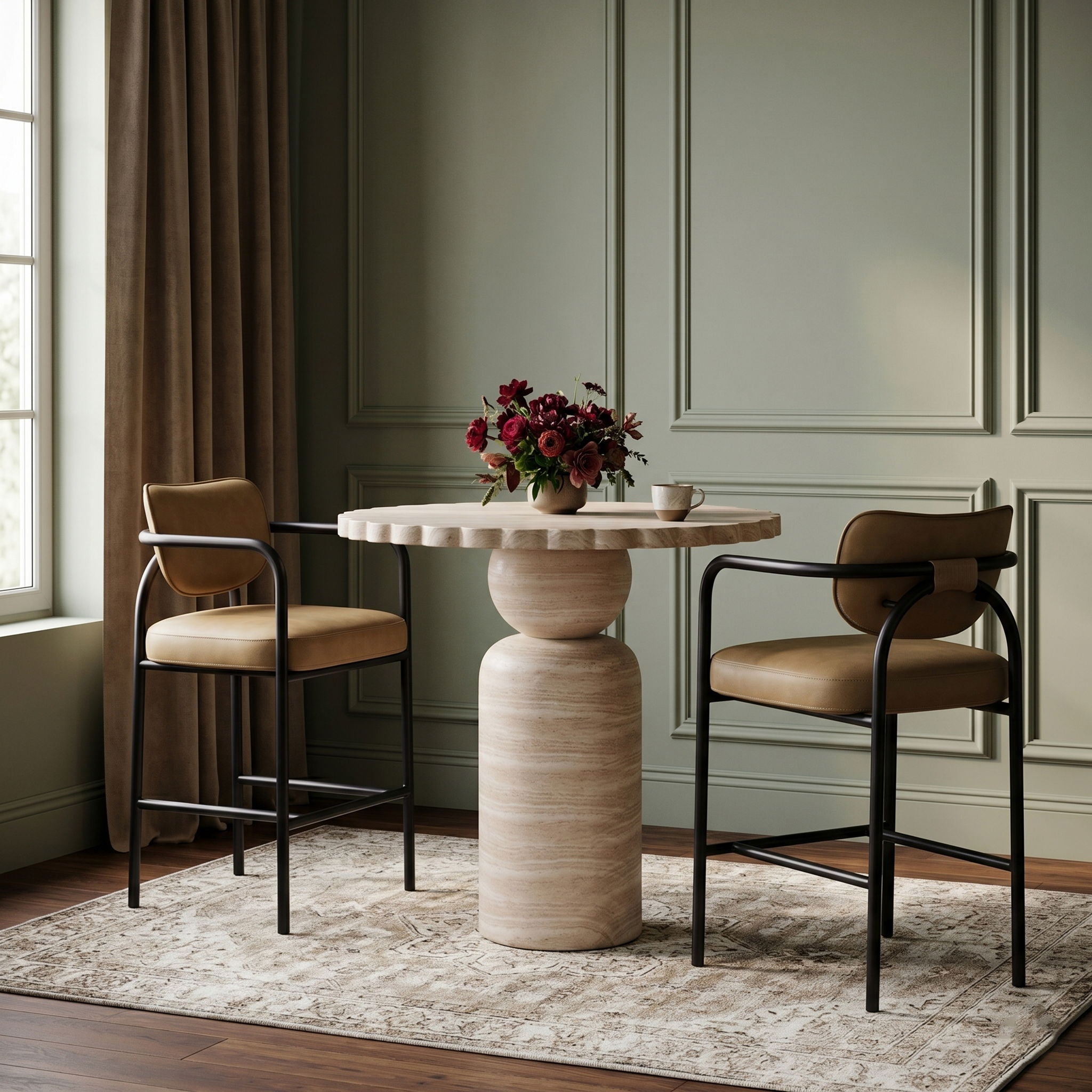 Serava - Faux Leather Upholstered Bar Stool - Tan - Urban Living Furniture (Los Angeles, CA)