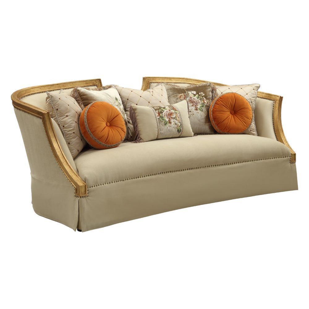 Daesha - Sofa - Tan Flannel & Antique Gold - Urban Living Furniture (Los Angeles, CA)