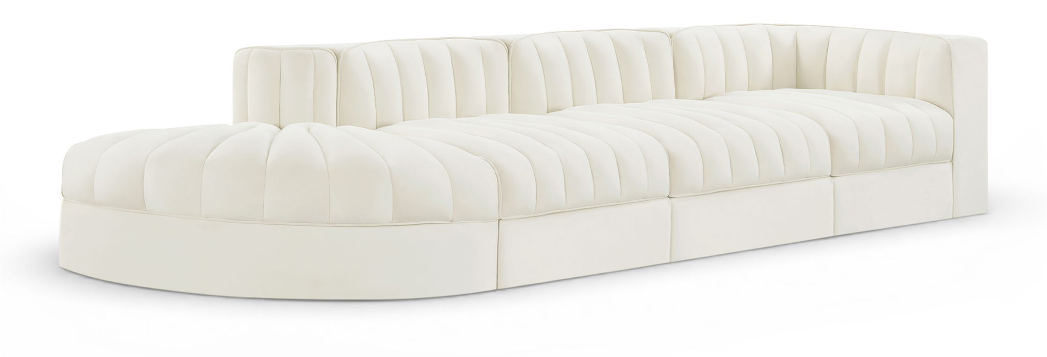 Rummi - Velvet Performance Fabric Upholstered 4 Piece Modular Sectional With Reverse Corner Chair - Urban Living Furniture (Los Angeles, CA)