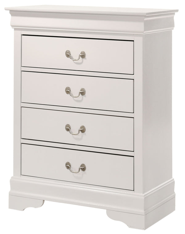 4 Drawer Chest Traditional Style - White