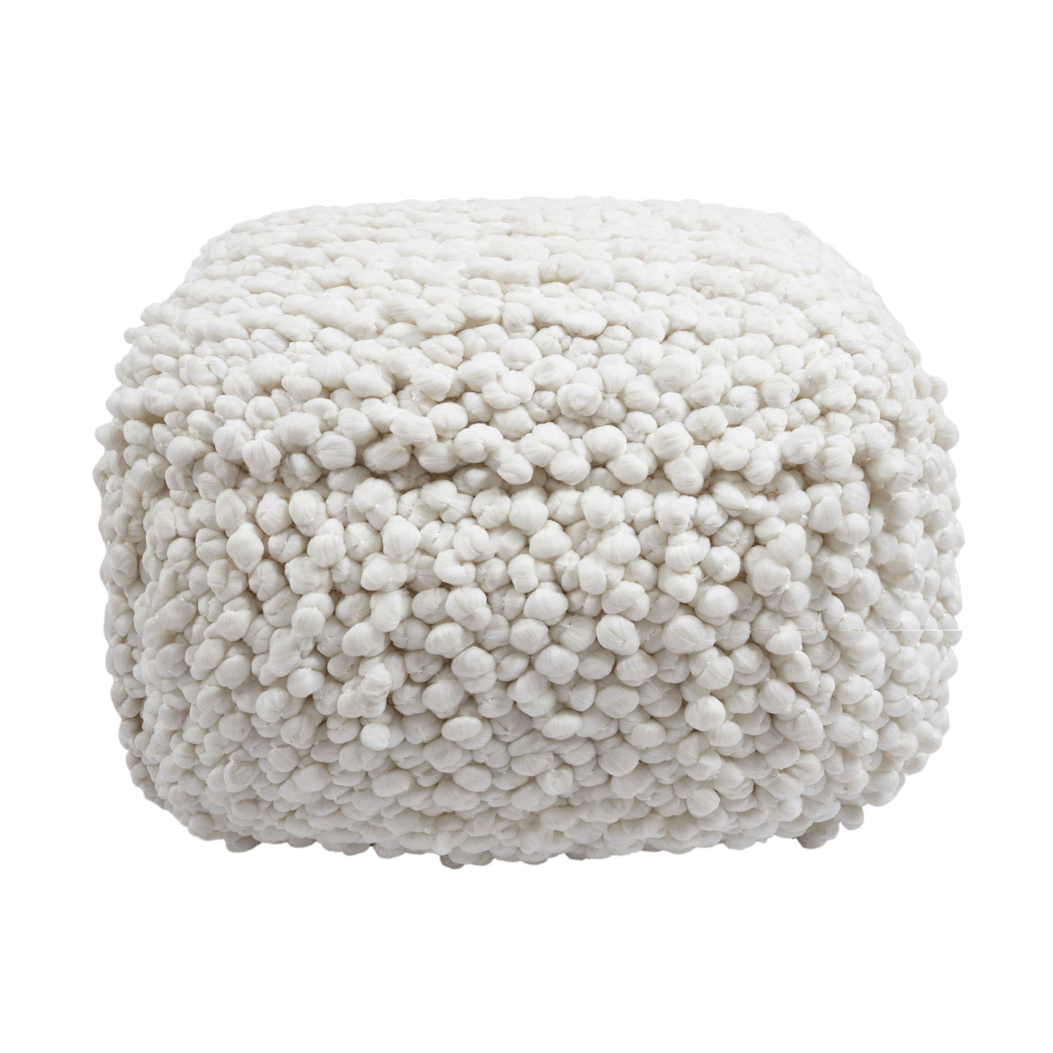 Cathy - Woven Pouf - Cream - Urban Living Furniture (Los Angeles, CA)