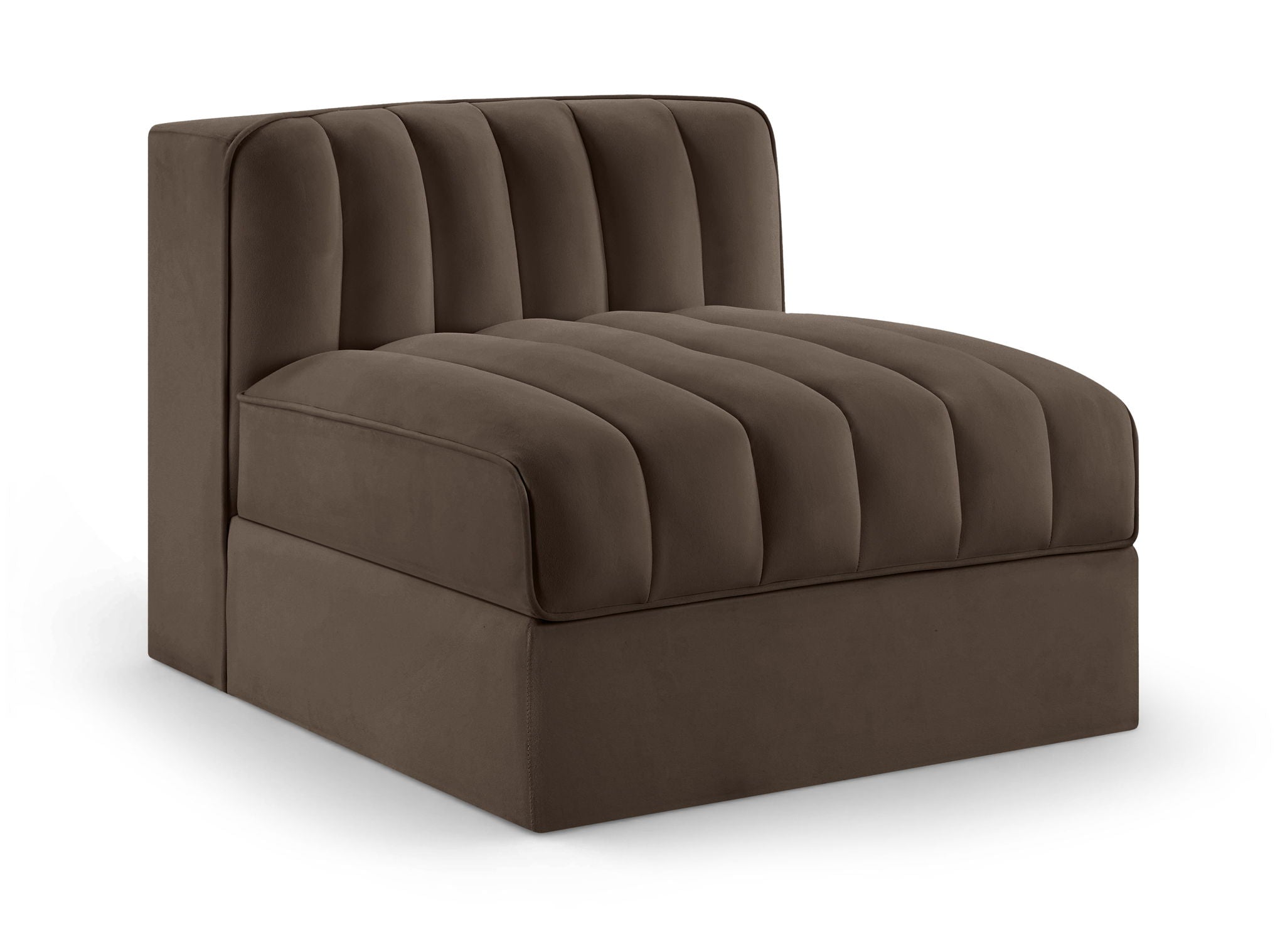Rummi - Velvet Performance Fabric Upholstered Modular Armless Chair - Urban Living Furniture (Los Angeles, CA)
