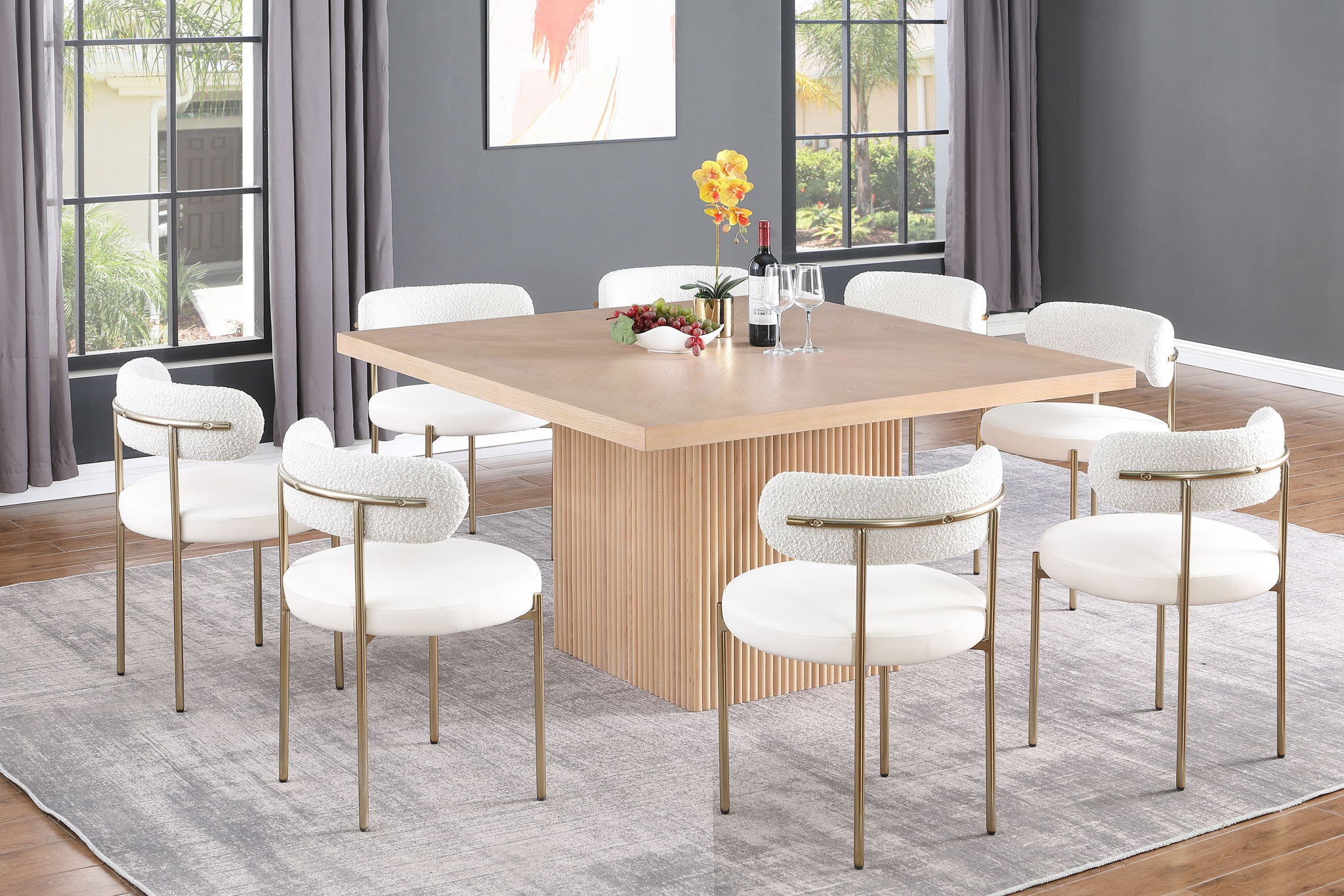 Belinda - Oak Veneer And Solid Wood Table - Urban Living Furniture (Los Angeles, CA)