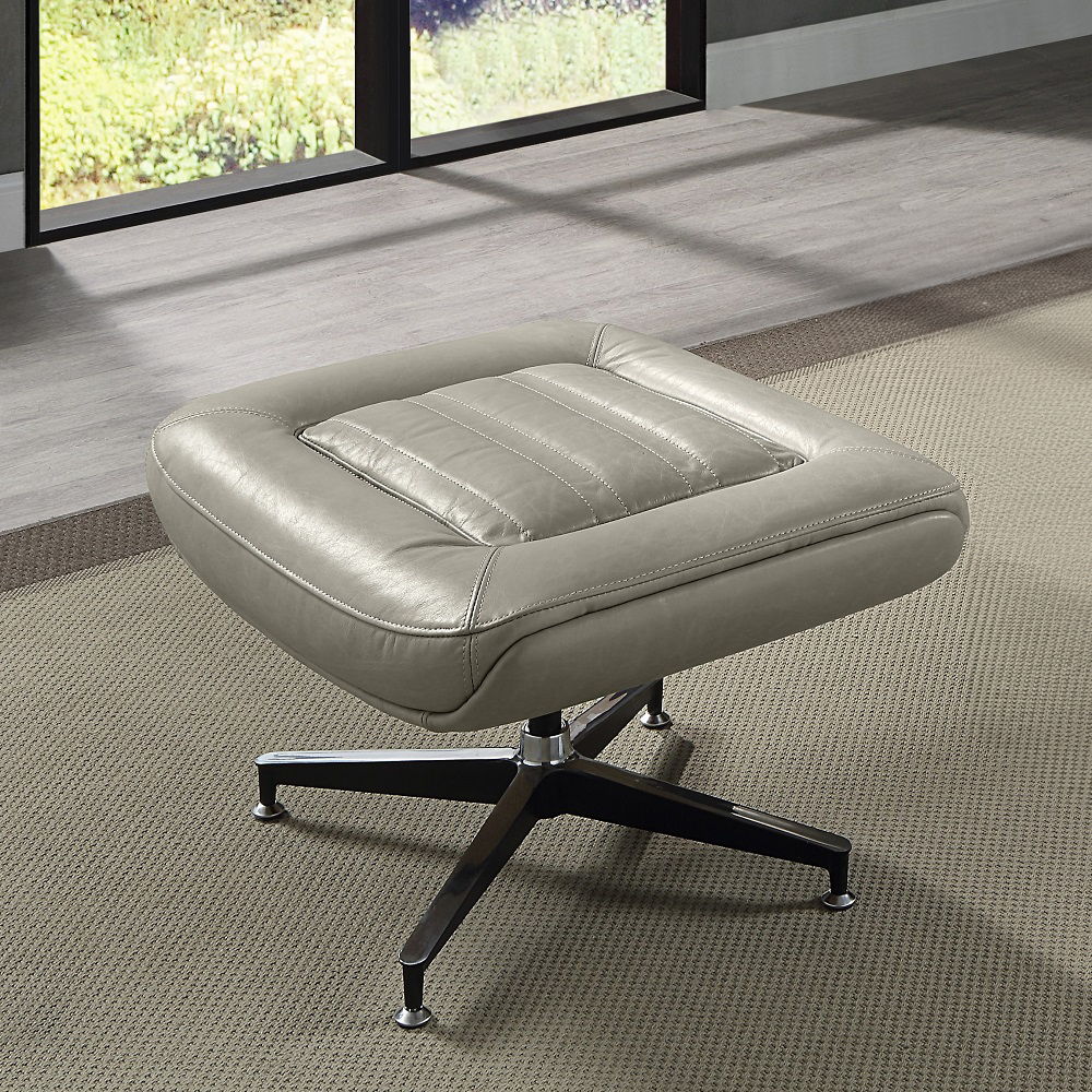 Piran - Ottoman - Twilight Top Grain Leather - Urban Living Furniture (Los Angeles, CA)