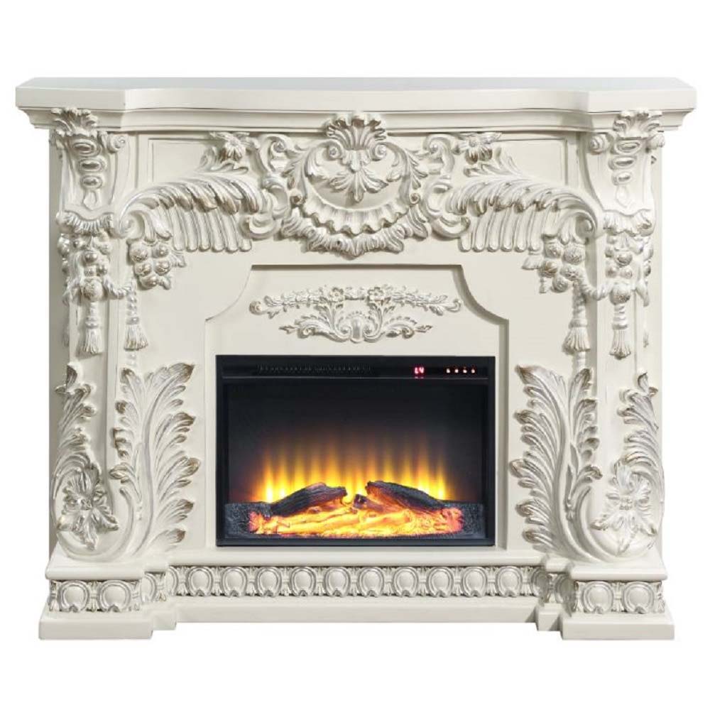 Zabrina - Fireplace - Antique White Finish - 49.6" - Urban Living Furniture (Los Angeles, CA)