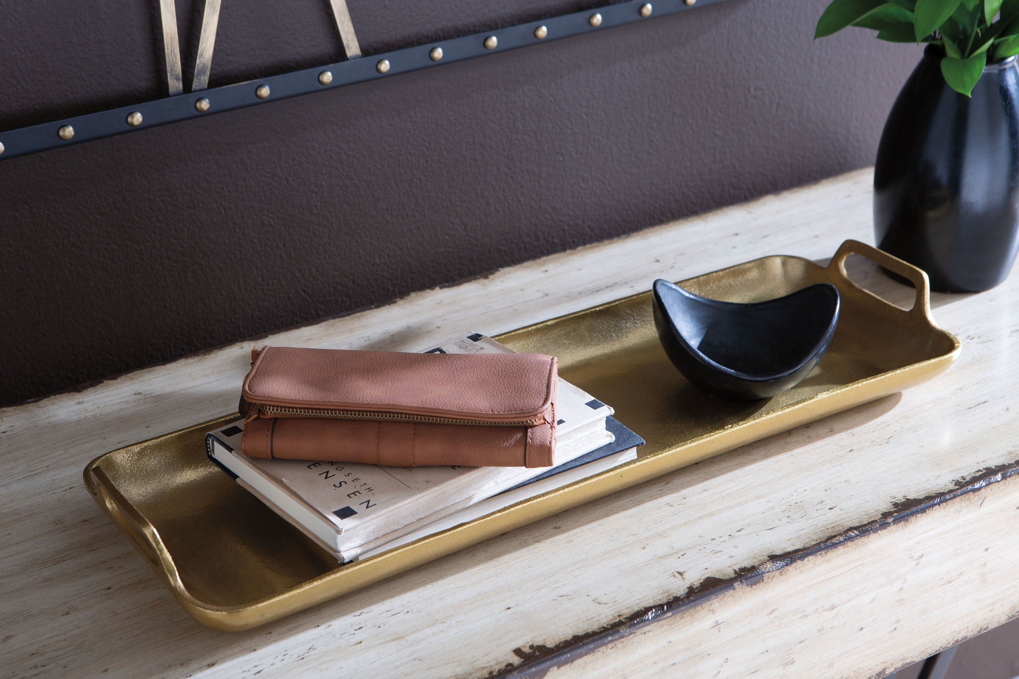 Posy - Tray - Gold Finish - Urban Living Furniture (Los Angeles, CA)