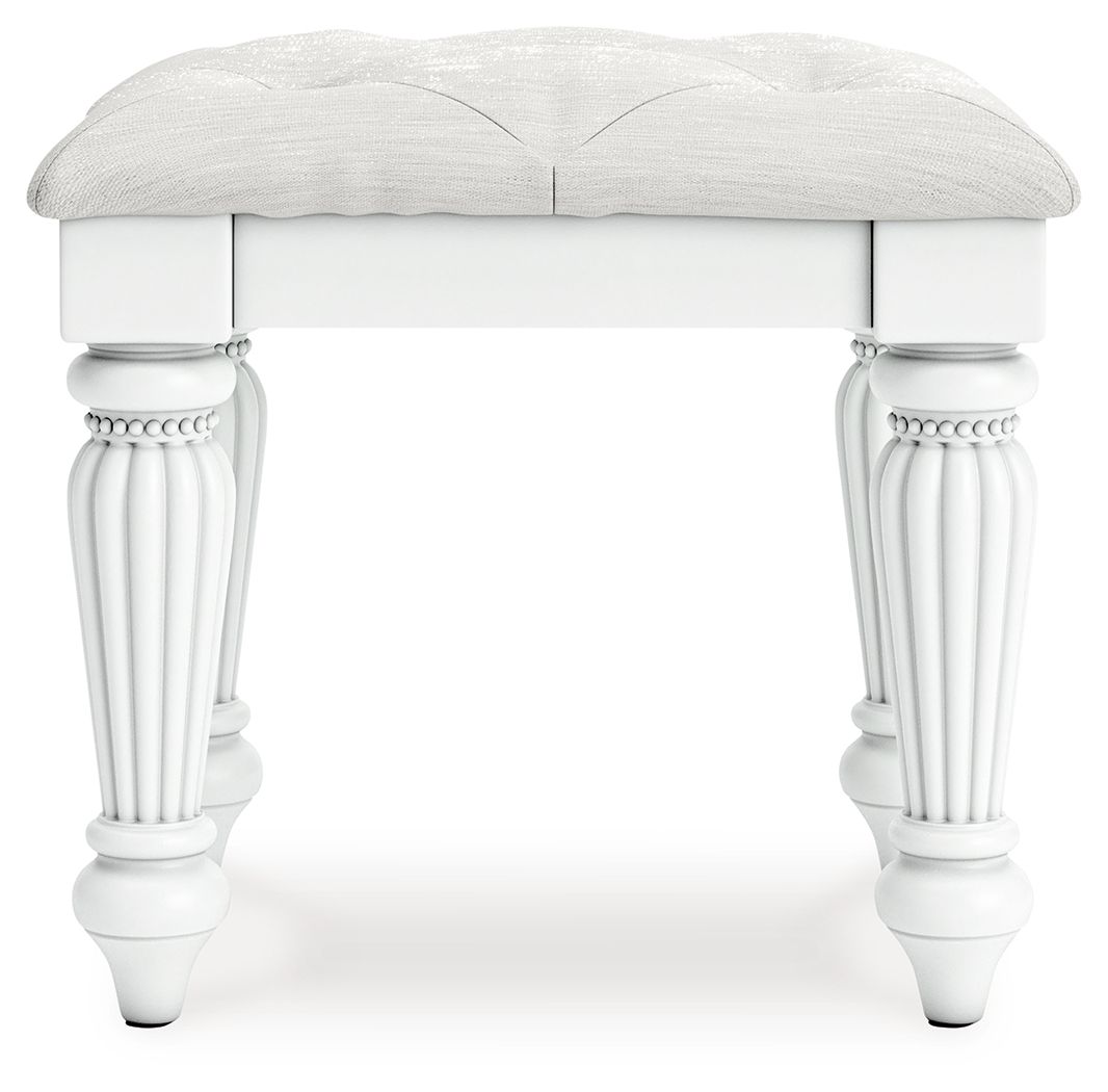 Kozlani - Vanity Upholstered Stool - White - Urban Living Furniture (Los Angeles, CA)