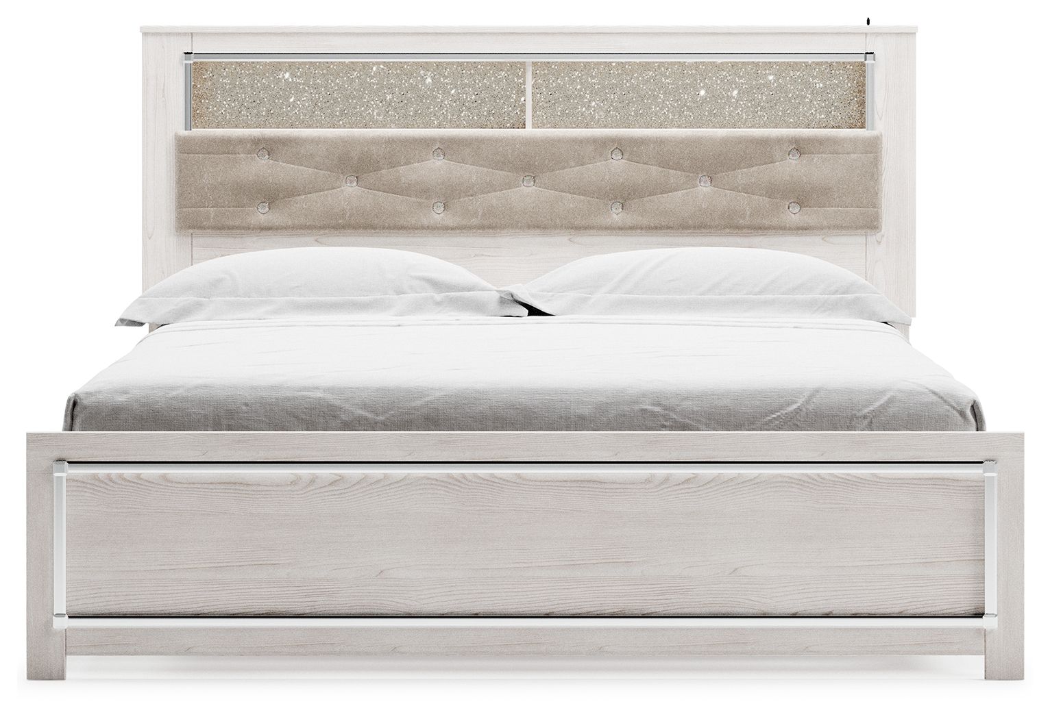 Altyra - White - King Bookcase Panel Bed - Urban Living Furniture (Los Angeles, CA)