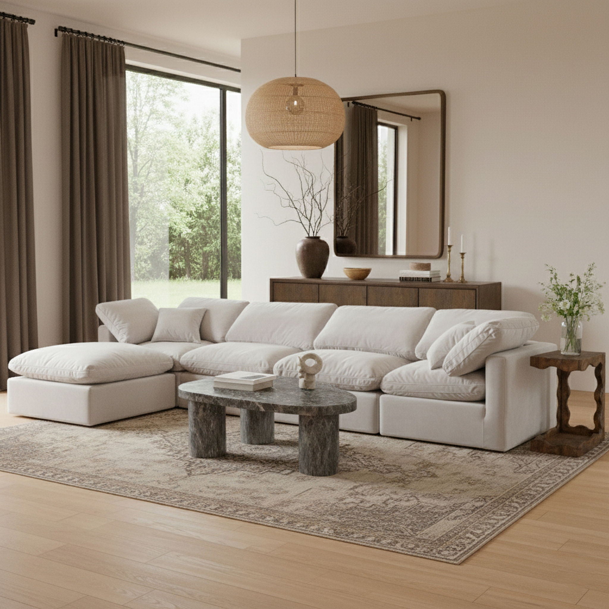 Indulge - Velvet 5 Piece Modular Sectional With Chaise - Urban Living Furniture (Los Angeles, CA)