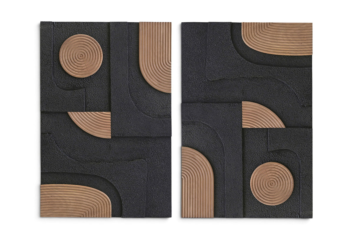 Element - Mango Wood 2 Piece Wall Art