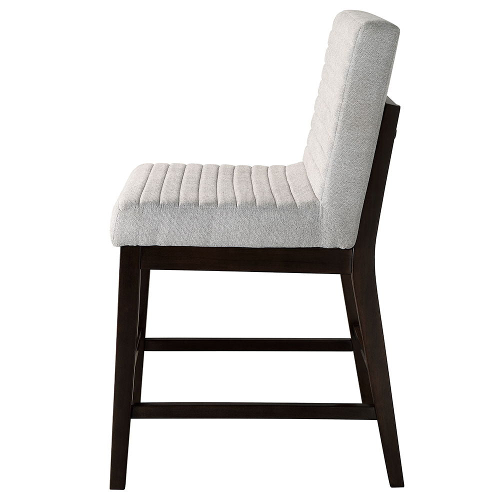 Edwyn - Counter Height Chair (Set of 2) - Gray Linen & Espresso - Urban Living Furniture (Los Angeles, CA)