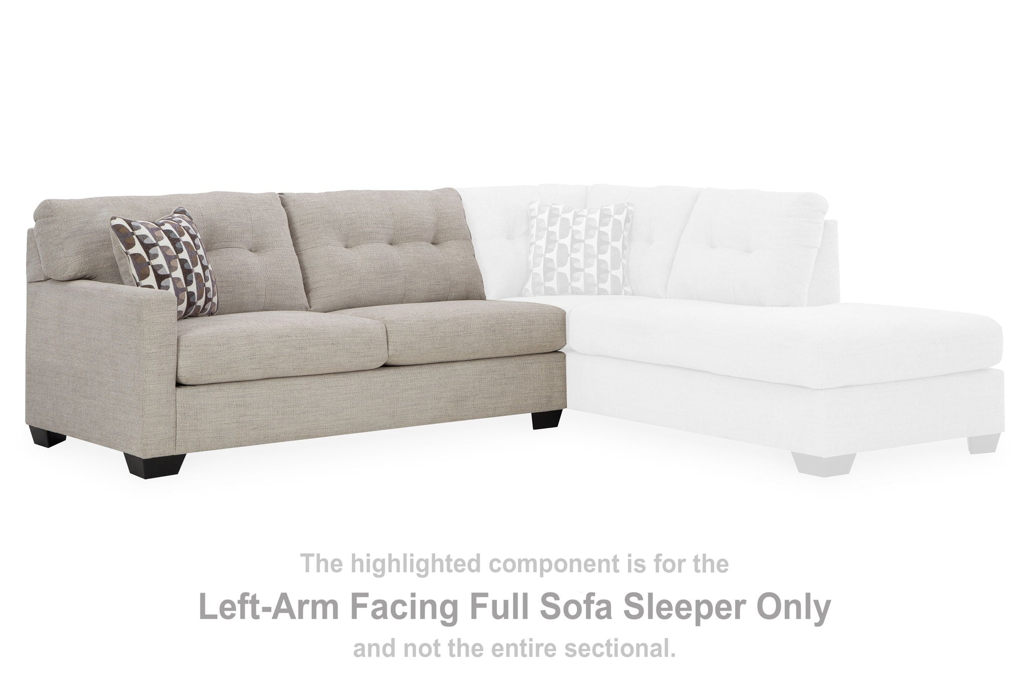 Mahoney - Pebble - Laf Full Sofa Sleeper - Urban Living Furniture (Los Angeles, CA)
