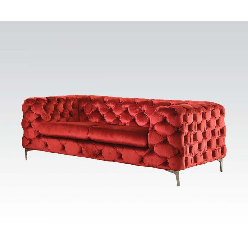 Adam - Loveseat - Red Velvet - Urban Living Furniture (Los Angeles, CA)