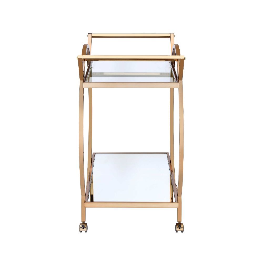 Traverse - Serving Cart - Mirrored & Champagne - Urban Living Furniture (Los Angeles, CA)
