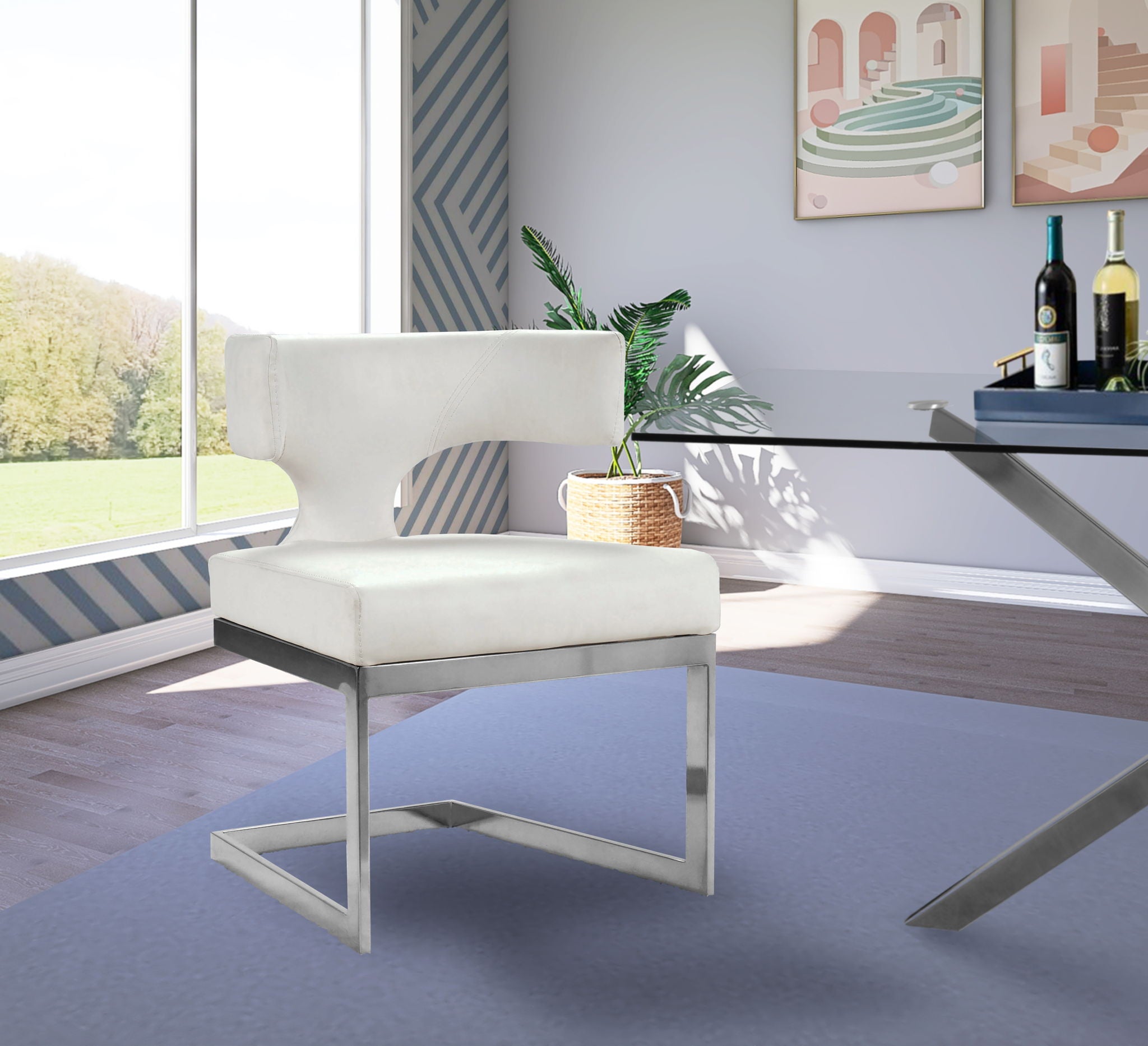 Alexandra - Dining Chair with Chrome Legs - Urban Living Furniture (Los Angeles, CA)
