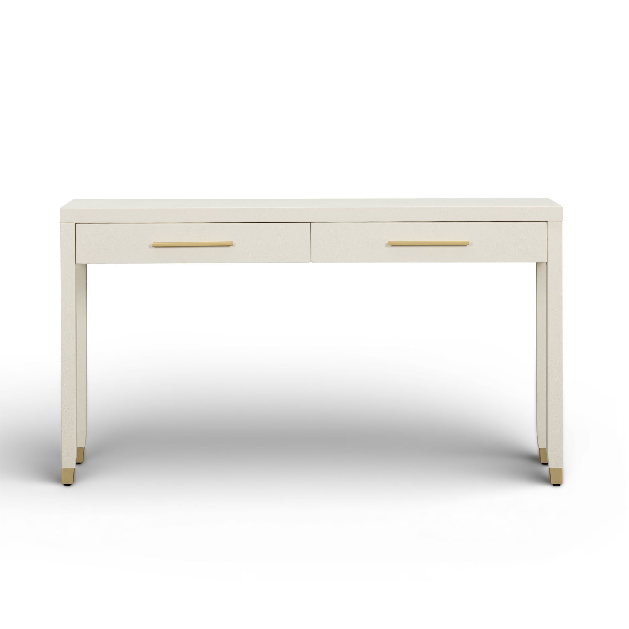 Dani - Faux Shagreen 2-Drawer Console Table - Cream - Urban Living Furniture (Los Angeles, CA)