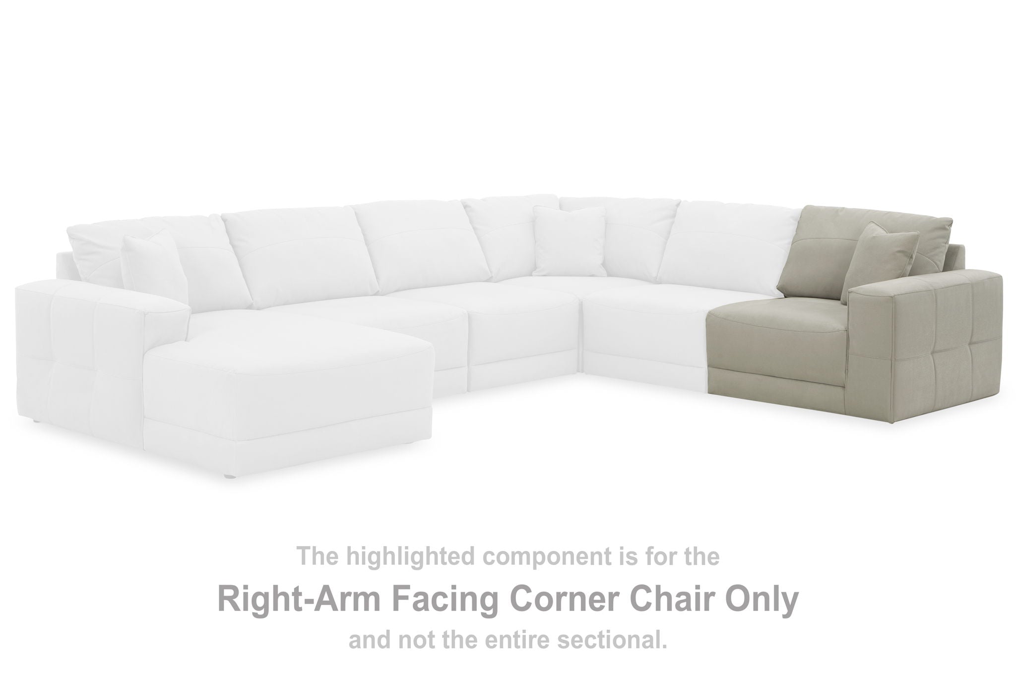 Next-Gen Gaucho - Gray - RAF Corner Chair - Urban Living Furniture (Los Angeles, CA)