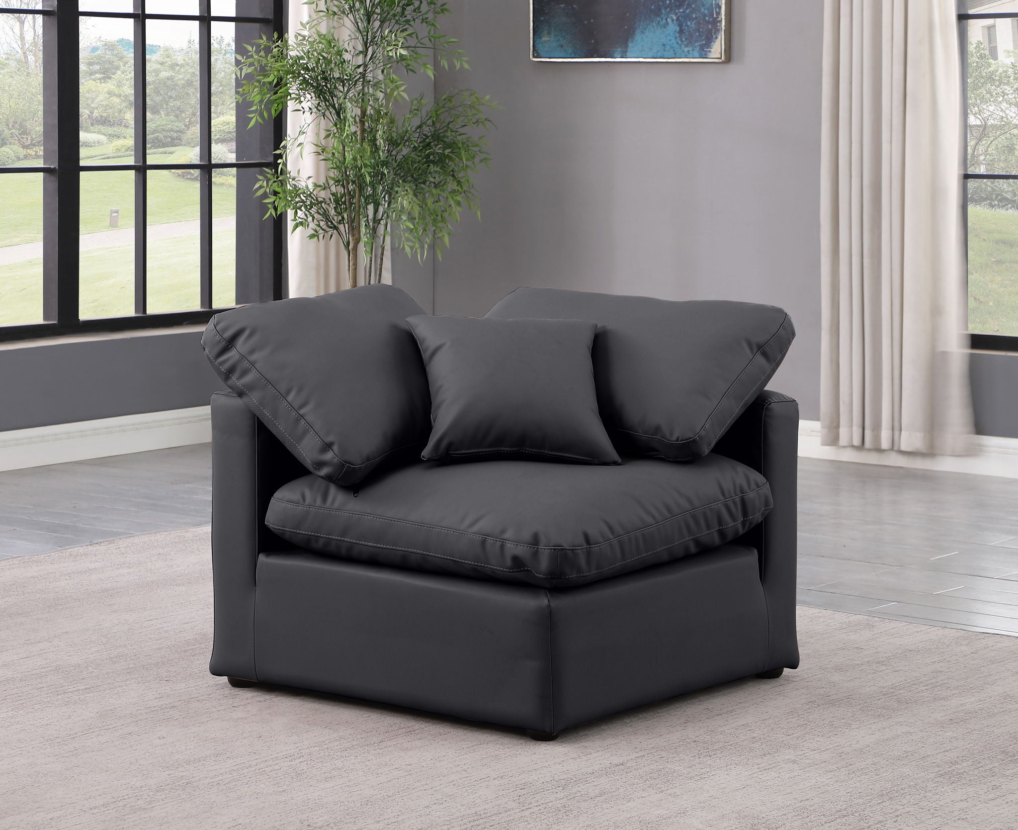 Indulge - Faux Leather Corner Chair - Urban Living Furniture (Los Angeles, CA)