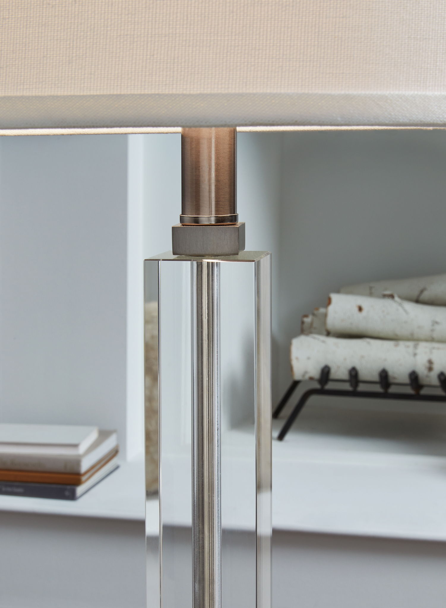 Deccalen - Clear / Silver Finish - Crystal Table Lamp - Urban Living Furniture (Los Angeles, CA)