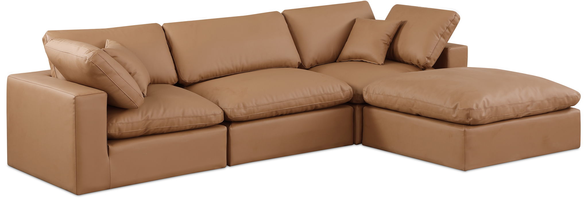 Comfy - 4 Piece Faux Leather Modular Sectional With Chaise - Urban Living Furniture (Los Angeles, CA)