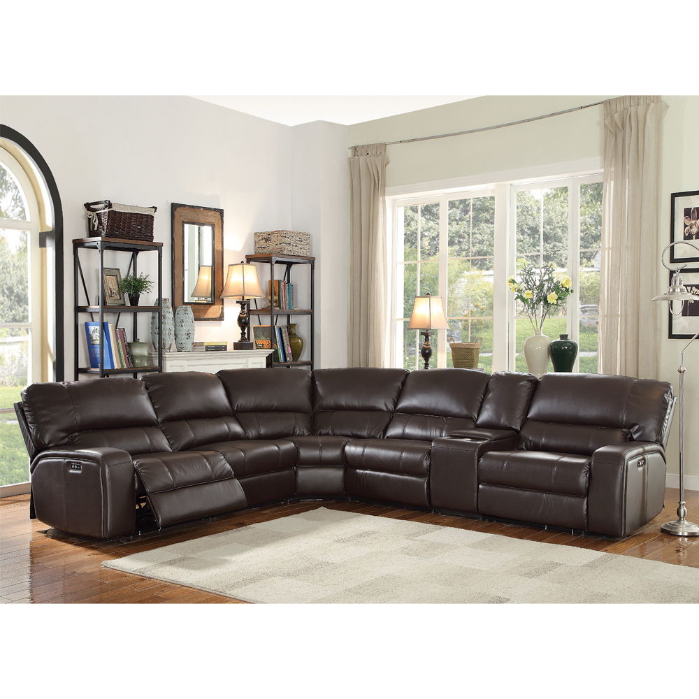 Saul - Power Motion Sectional Sofa - Espresso - Urban Living Furniture (Los Angeles, CA)