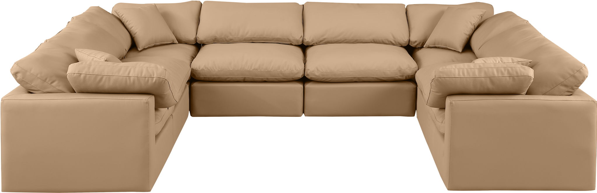 Indulge - Faux Leather 8 Piece Modular Sectional - Tan - Urban Living Furniture (Los Angeles, CA)