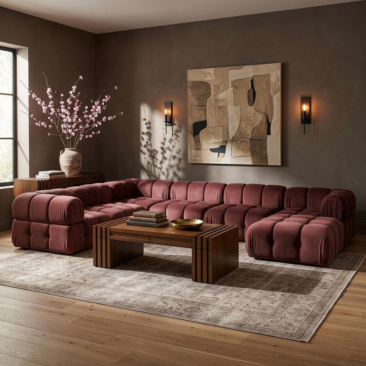 Orin - 7 Piece Modular Sectional (3 Modular Chairs, 3 Corner Chairs & Ottoman)