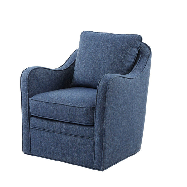 Wide Seat Swivel Arm Chair With 360 Degree Rotation