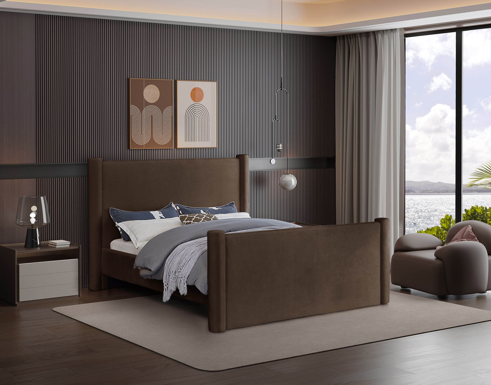 Elias - Velvet Bed - Urban Living Furniture (Los Angeles, CA)