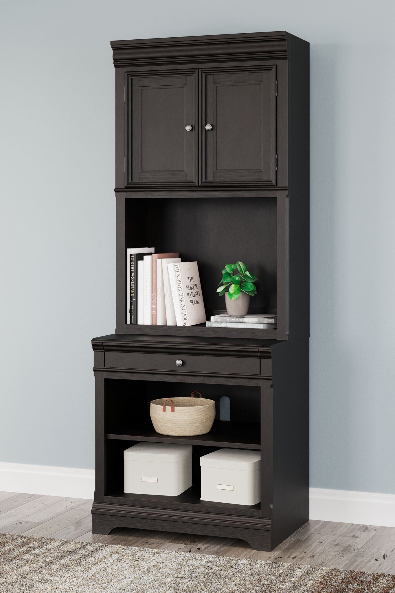 Beckincreek - Black - Bookcase With Door Hutch - Urban Living Furniture (Los Angeles, CA)