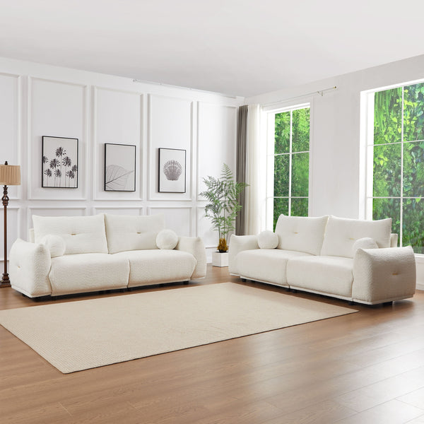 2 Seater Cushion Comfortable Sofas With 2 Cushions And 2 Ball Pillows