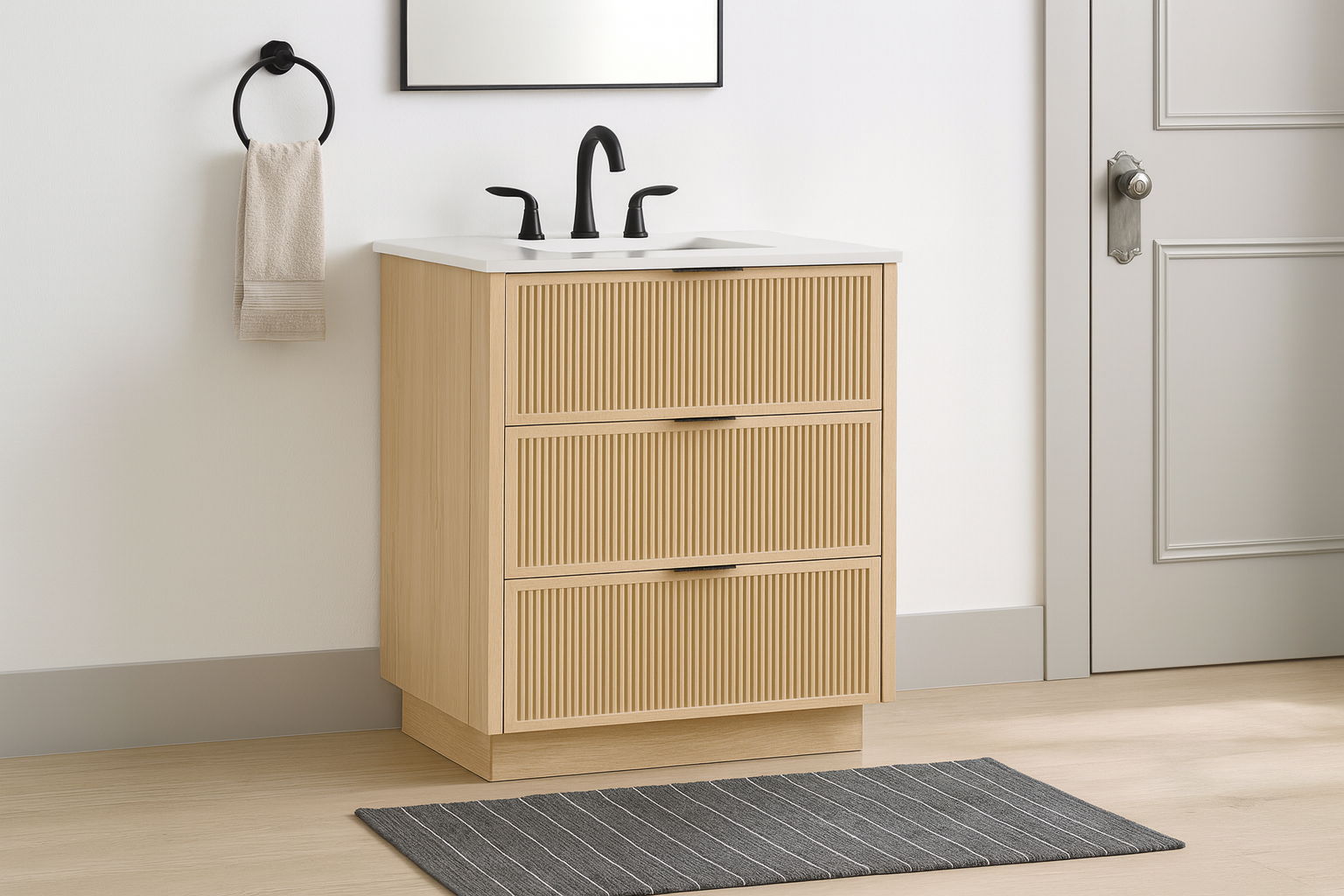 Willard - Engineered Stone And Solid Wood Bathroom Vanity - Urban Living Furniture (Los Angeles, CA)
