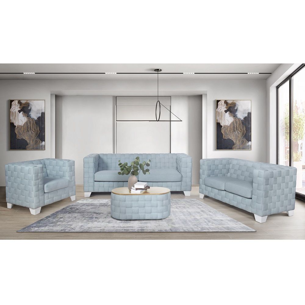 Saree - Sofa - Light Teal & White - Urban Living Furniture (Los Angeles, CA)
