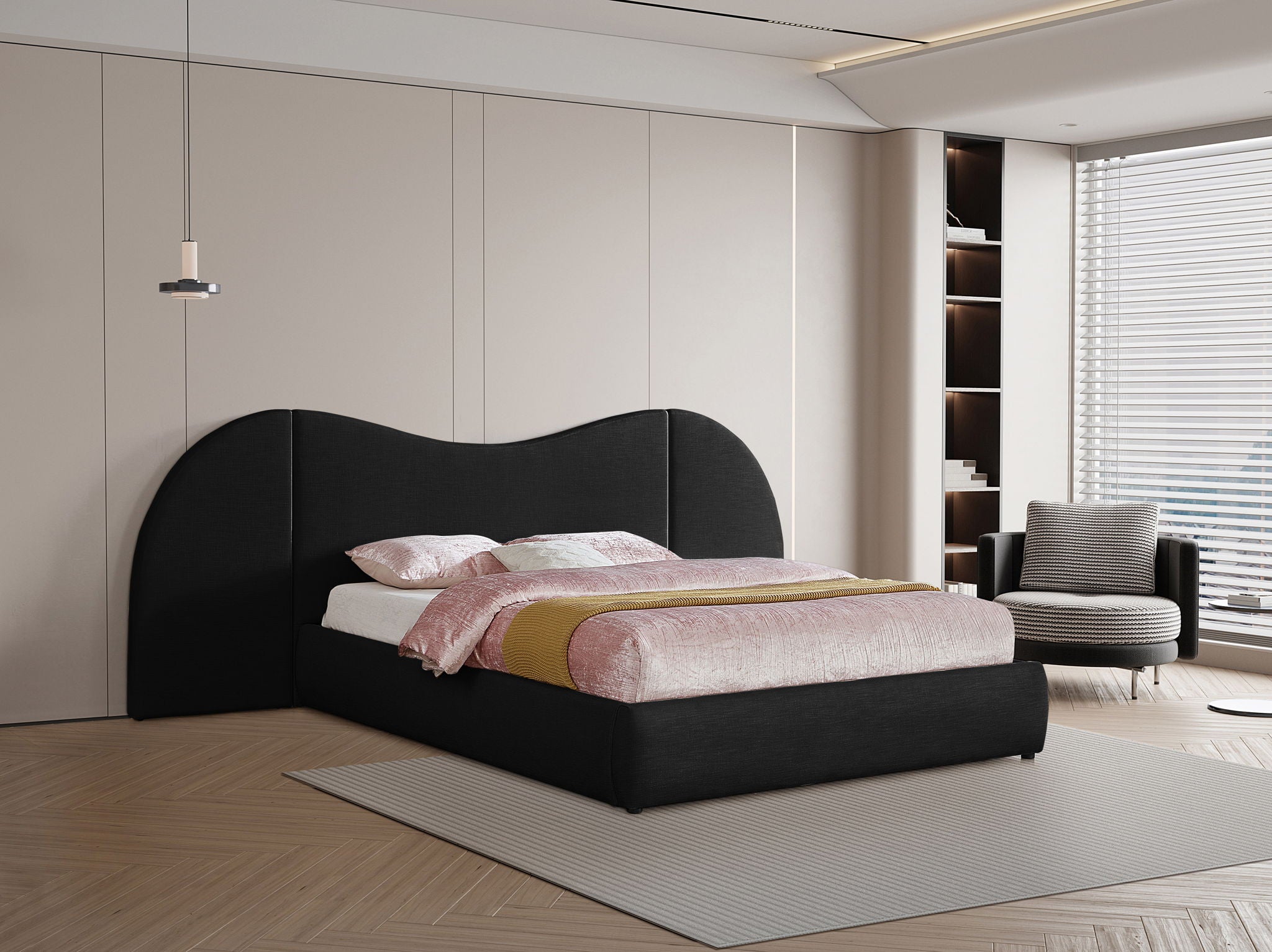 Everest - Linen Fabric Bed - Urban Living Furniture (Los Angeles, CA)